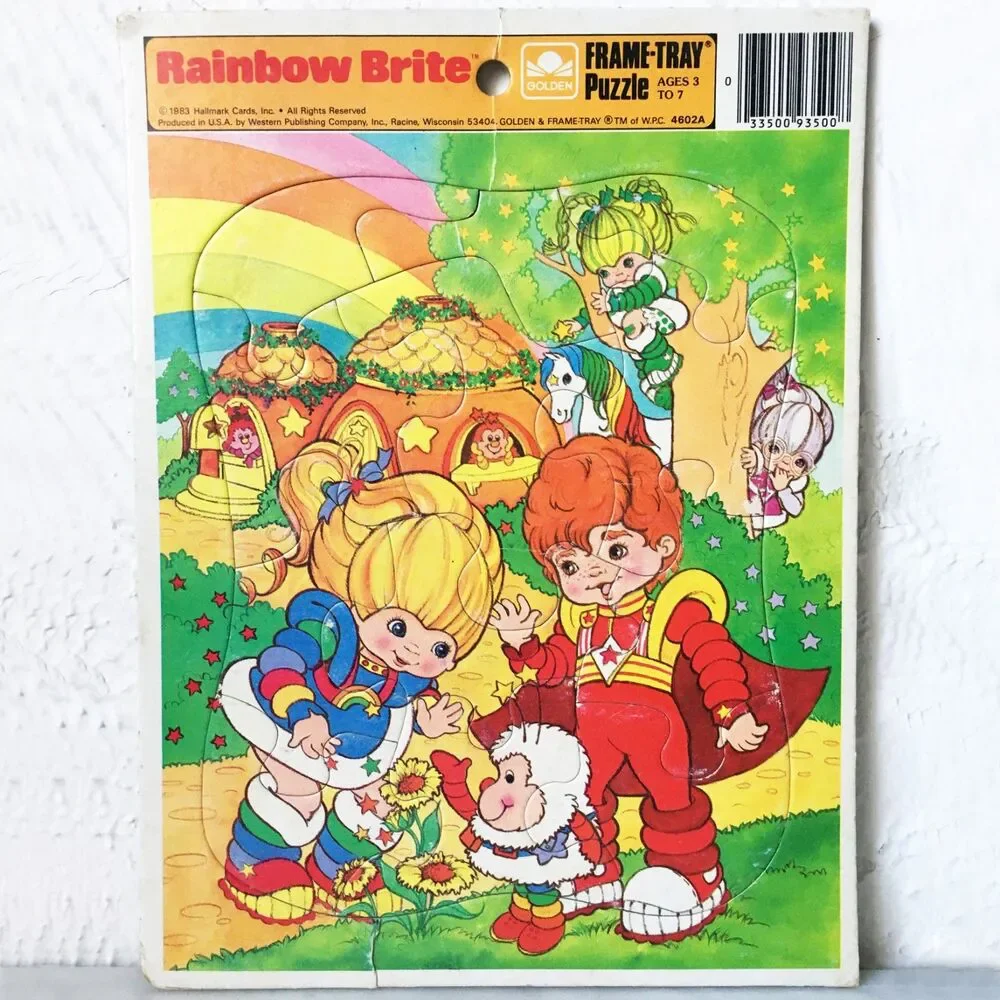 Vintage Frame Tray Puzzles 3 Whitman 1983 Rainbow Brite Frosty the Snowman